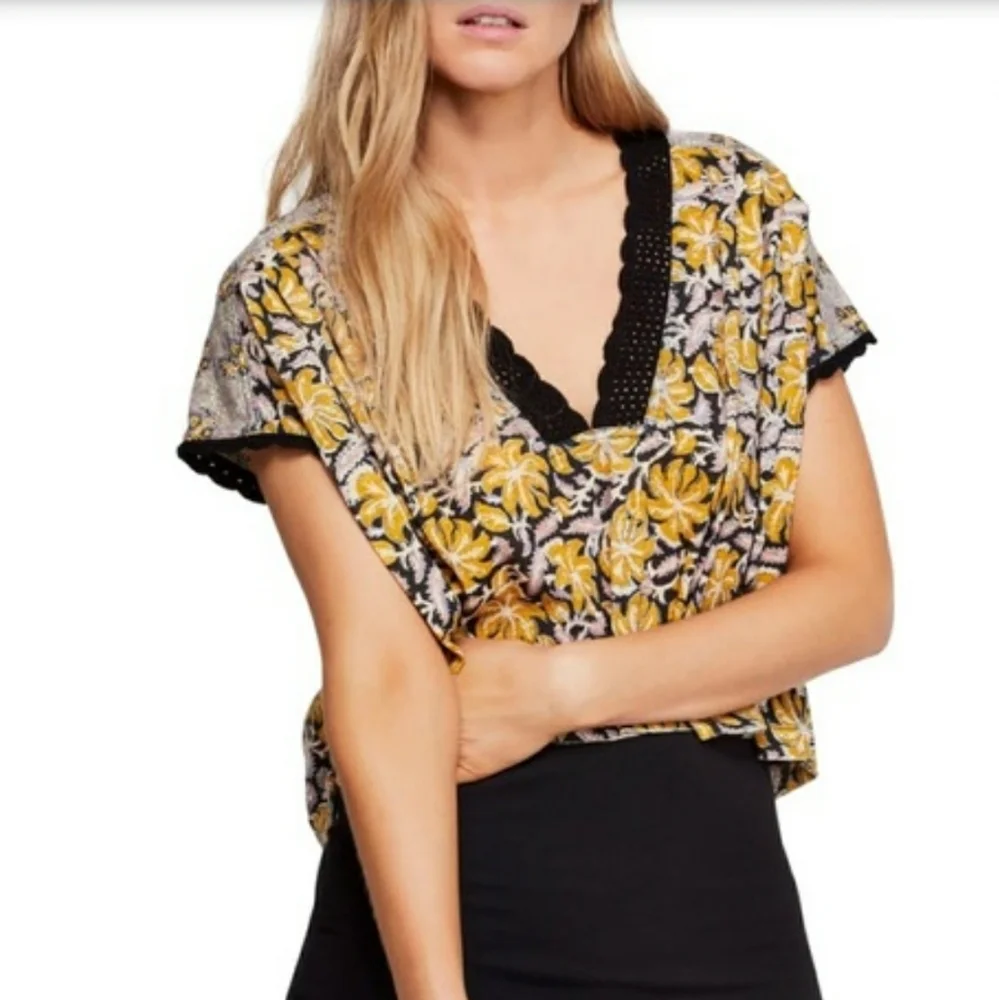 Free People Leilani Floral Black Combo